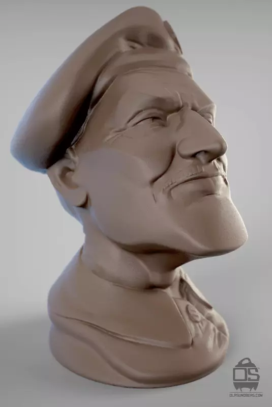The Colonel - 3d print ready head Free 3D print model
