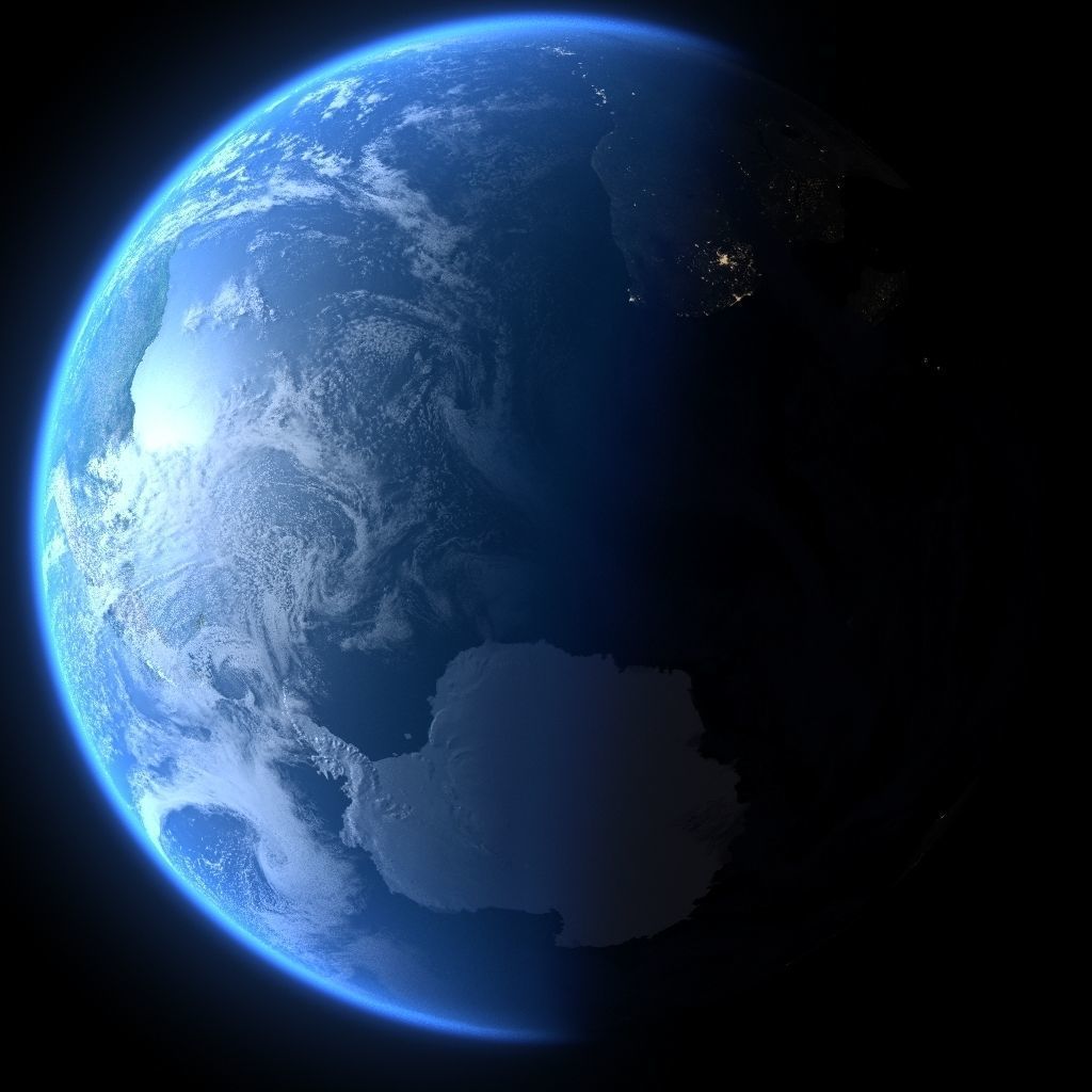 Earth in March 3D model_5