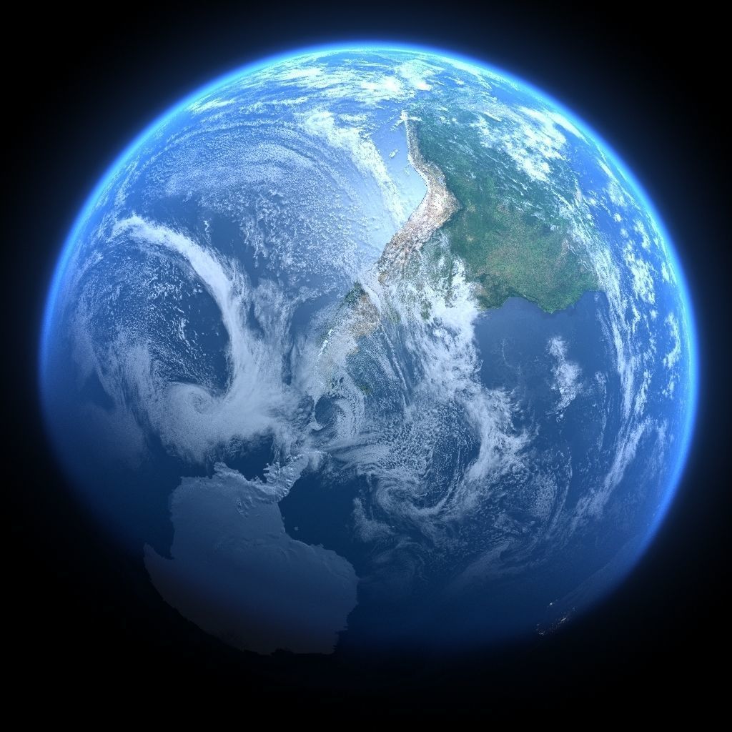 Earth in March 3D model_6