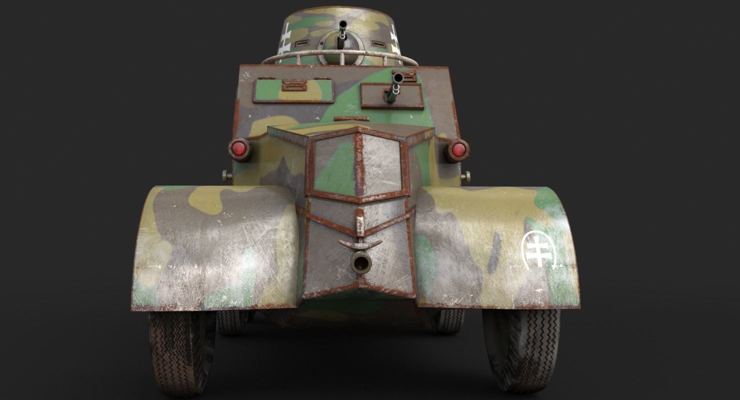 OA vz 30 Armoured Car Slowak Vray 3D model_13