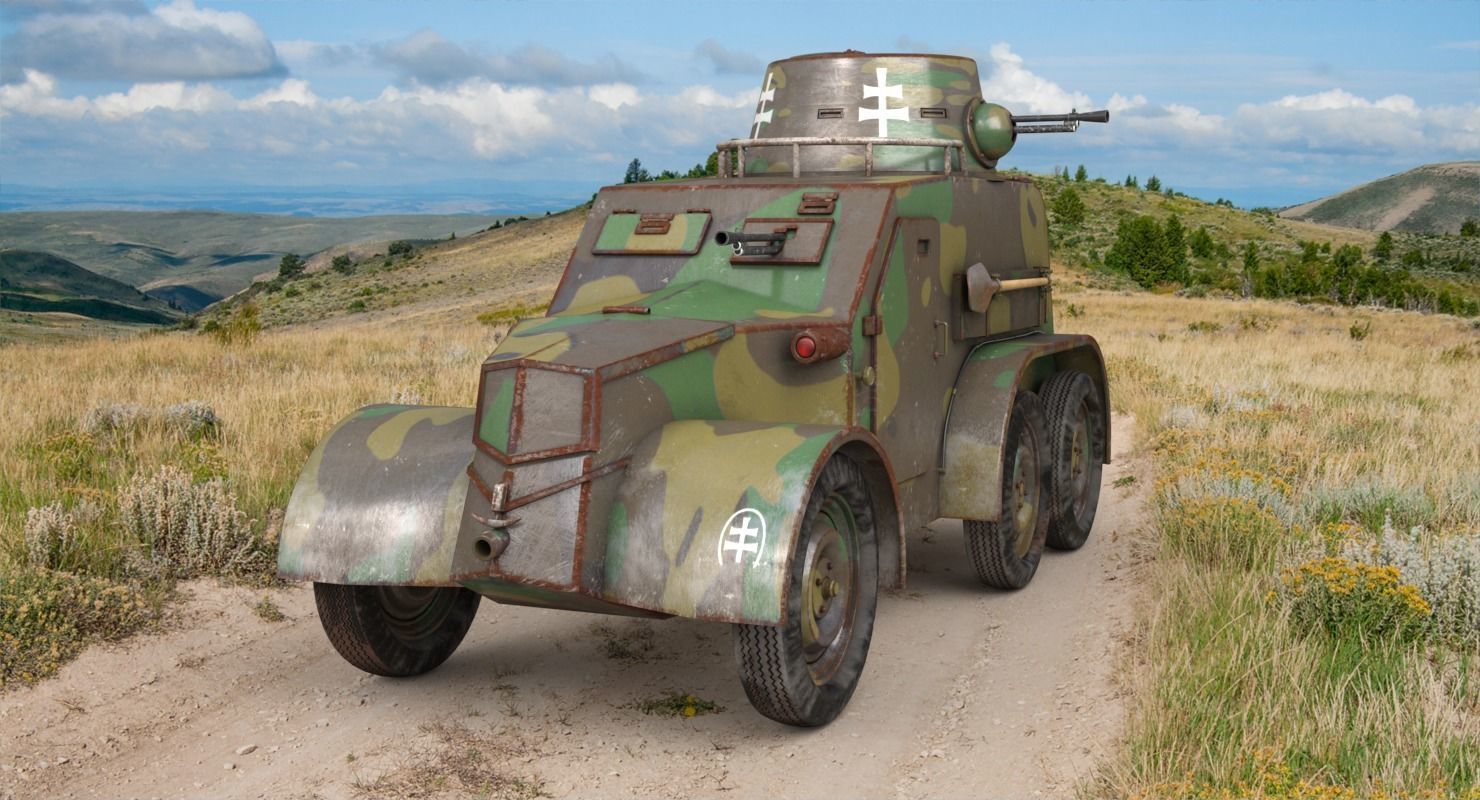 OA vz 30 Armoured Car Slowak Vray 3D model_3