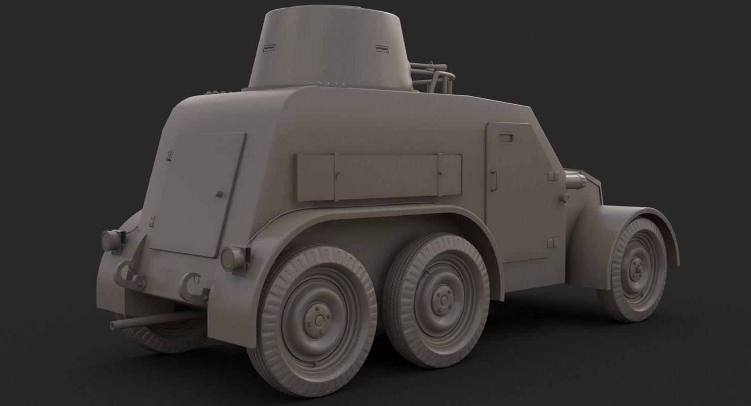 OA vz 30 Armoured Car Slowak Vray 3D model_18