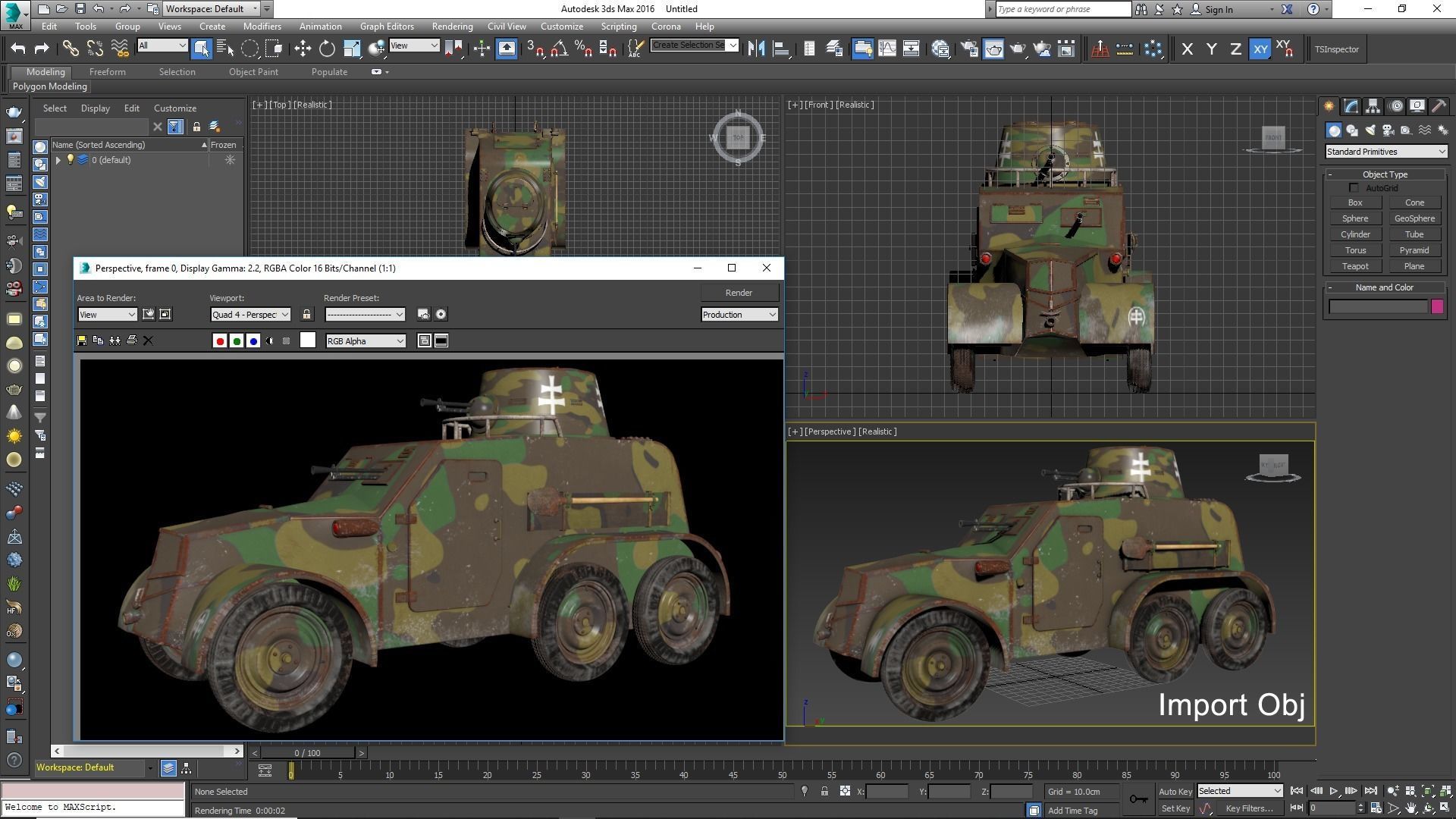 OA vz 30 Armoured Car Slowak Vray 3D model_32