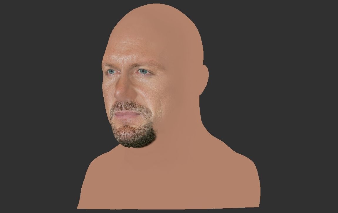 Stone Cold Steve Austin bust ready for full color 3D printing 3D print model_20