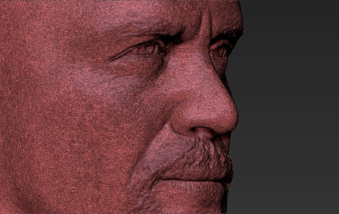 Stone Cold Steve Austin bust ready for full color 3D printing 3D print model_55