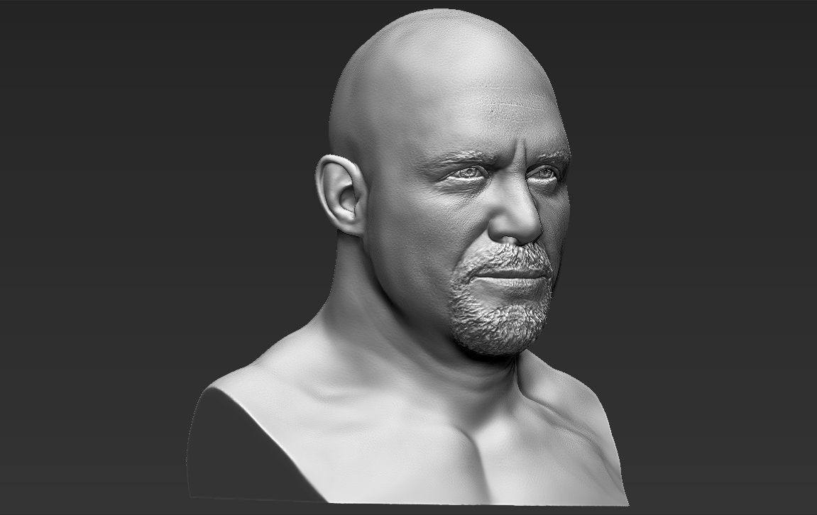 Stone Cold Steve Austin bust ready for full color 3D printing 3D print model_37