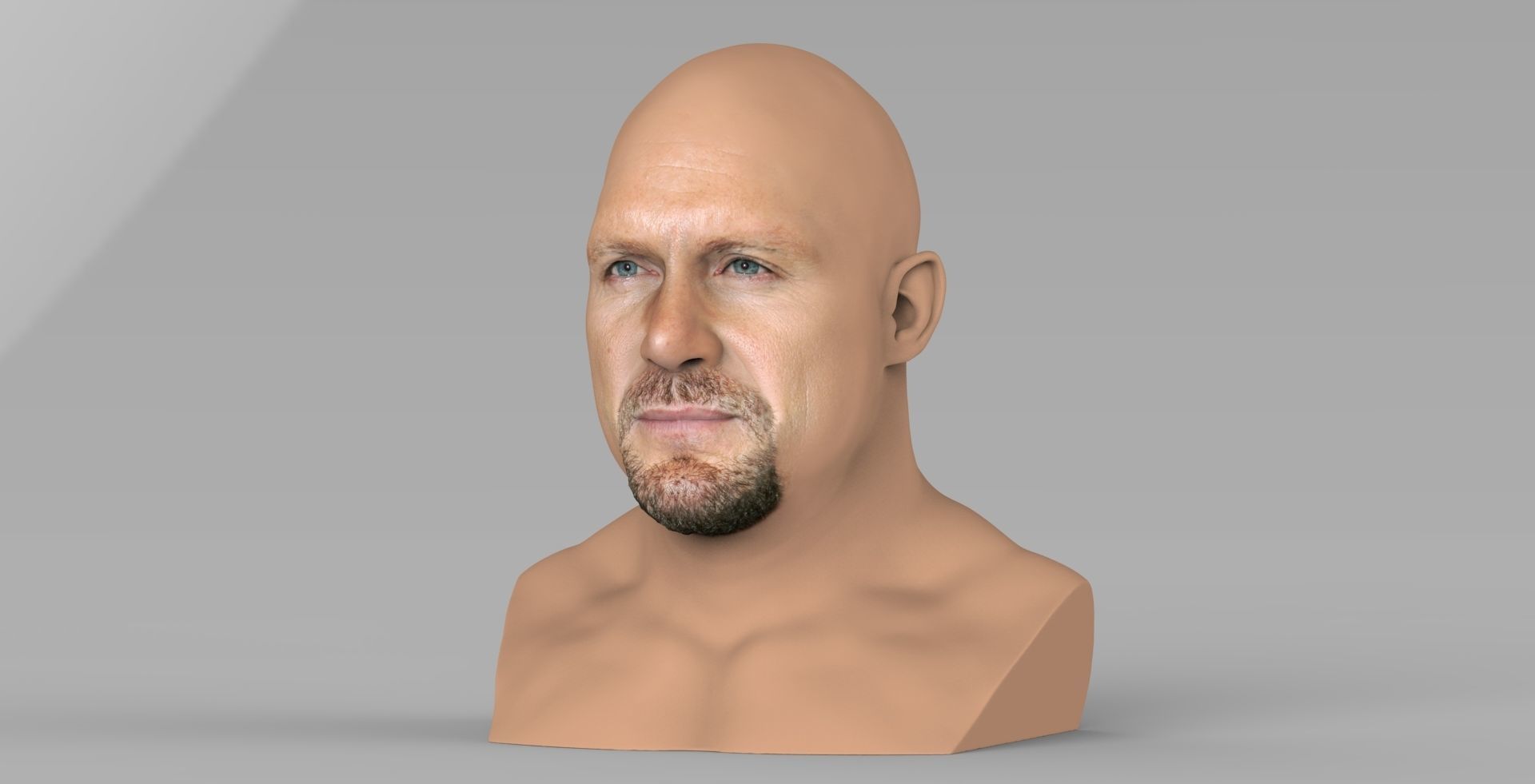 Stone Cold Steve Austin bust ready for full color 3D printing 3D print model_1