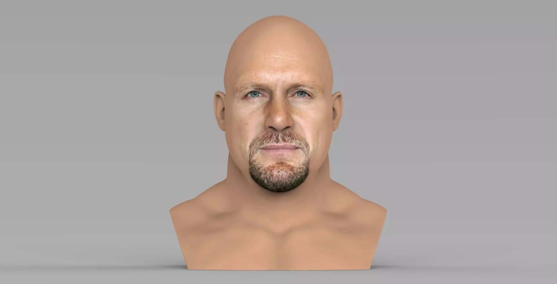 Stone Cold Steve Austin bust ready for full color 3D printing 3D print model_0