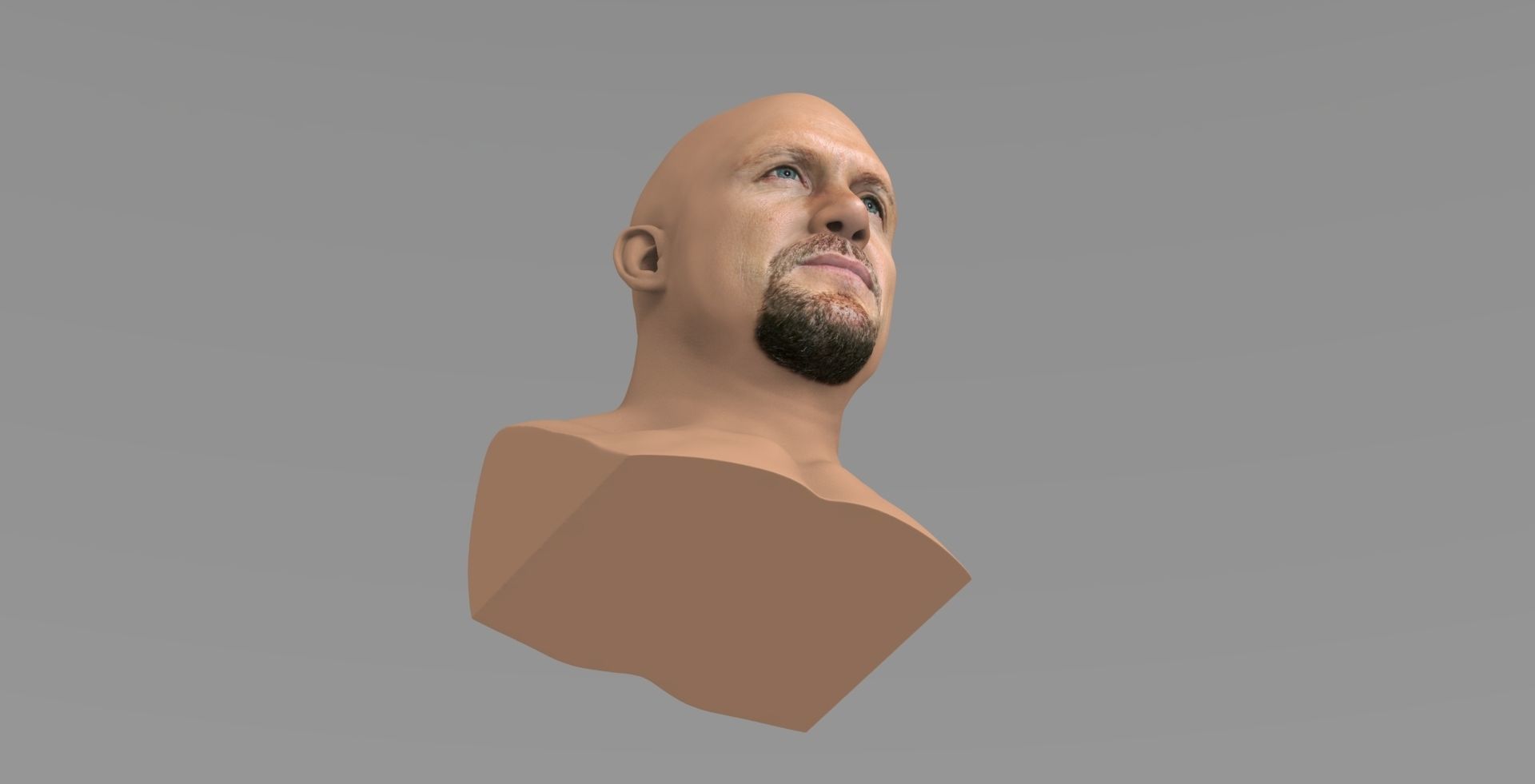 Stone Cold Steve Austin bust ready for full color 3D printing 3D print model_15