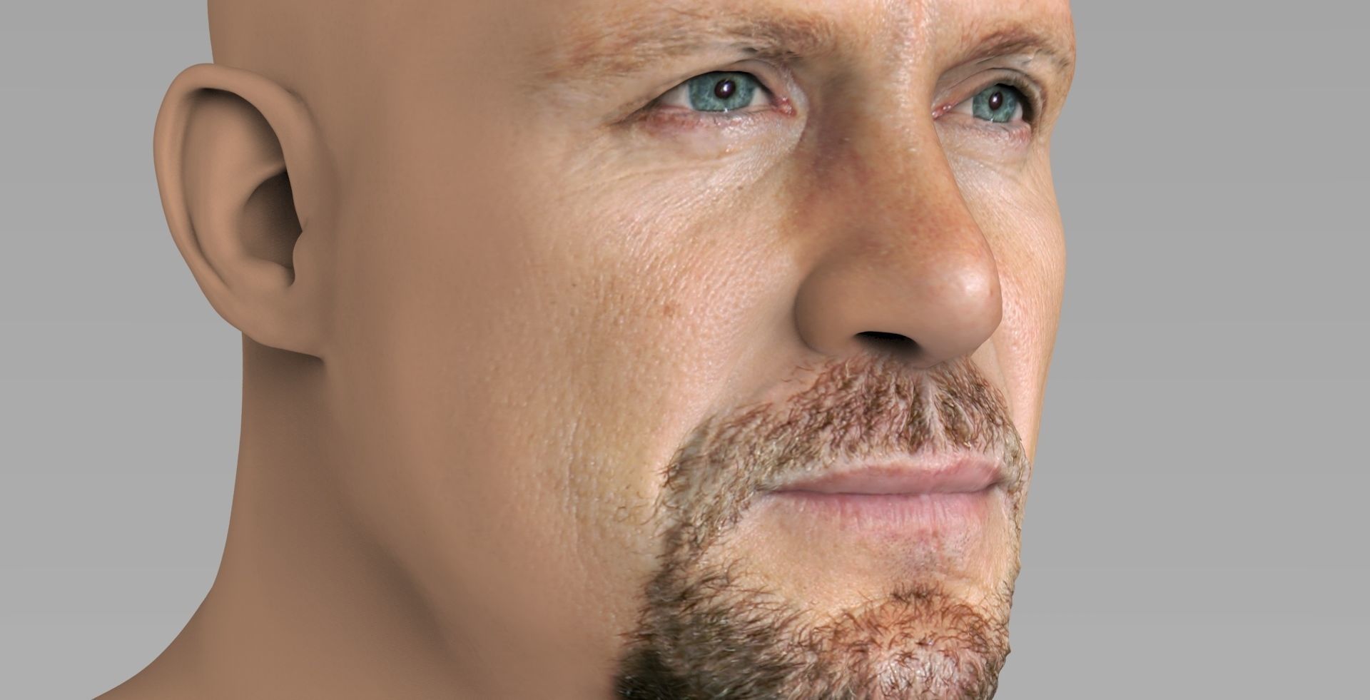 Stone Cold Steve Austin bust ready for full color 3D printing 3D print model_14