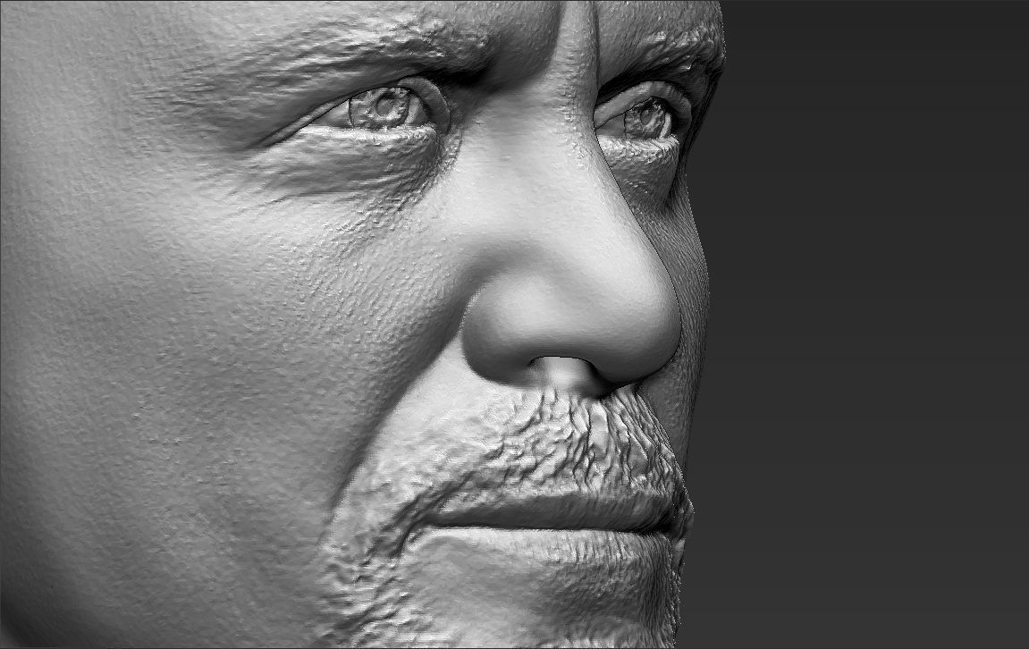 Stone Cold Steve Austin bust ready for full color 3D printing 3D print model_46
