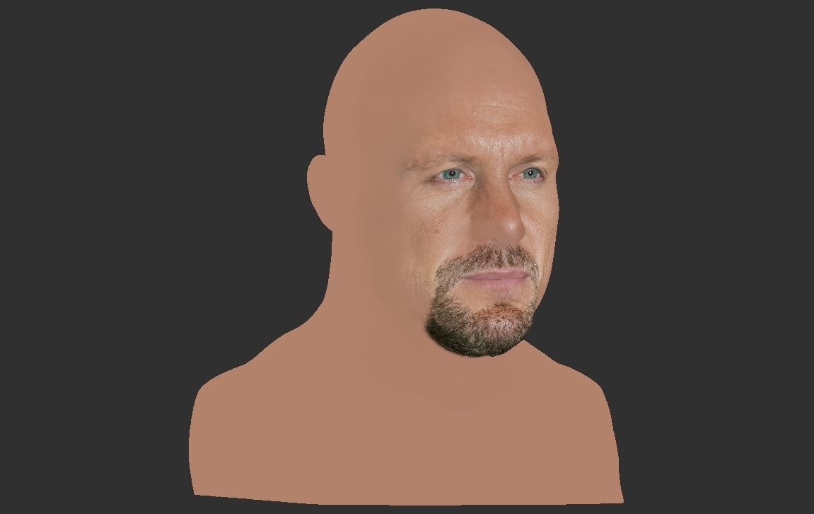 Stone Cold Steve Austin bust ready for full color 3D printing 3D print model_22