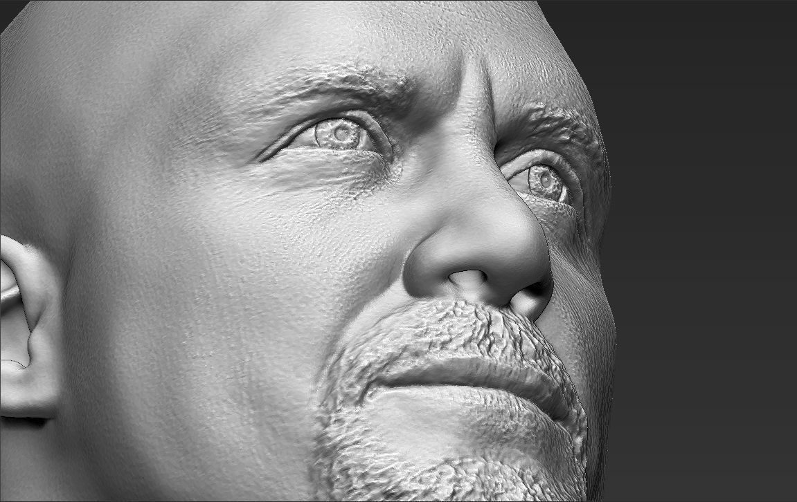 Stone Cold Steve Austin bust ready for full color 3D printing 3D print model_50