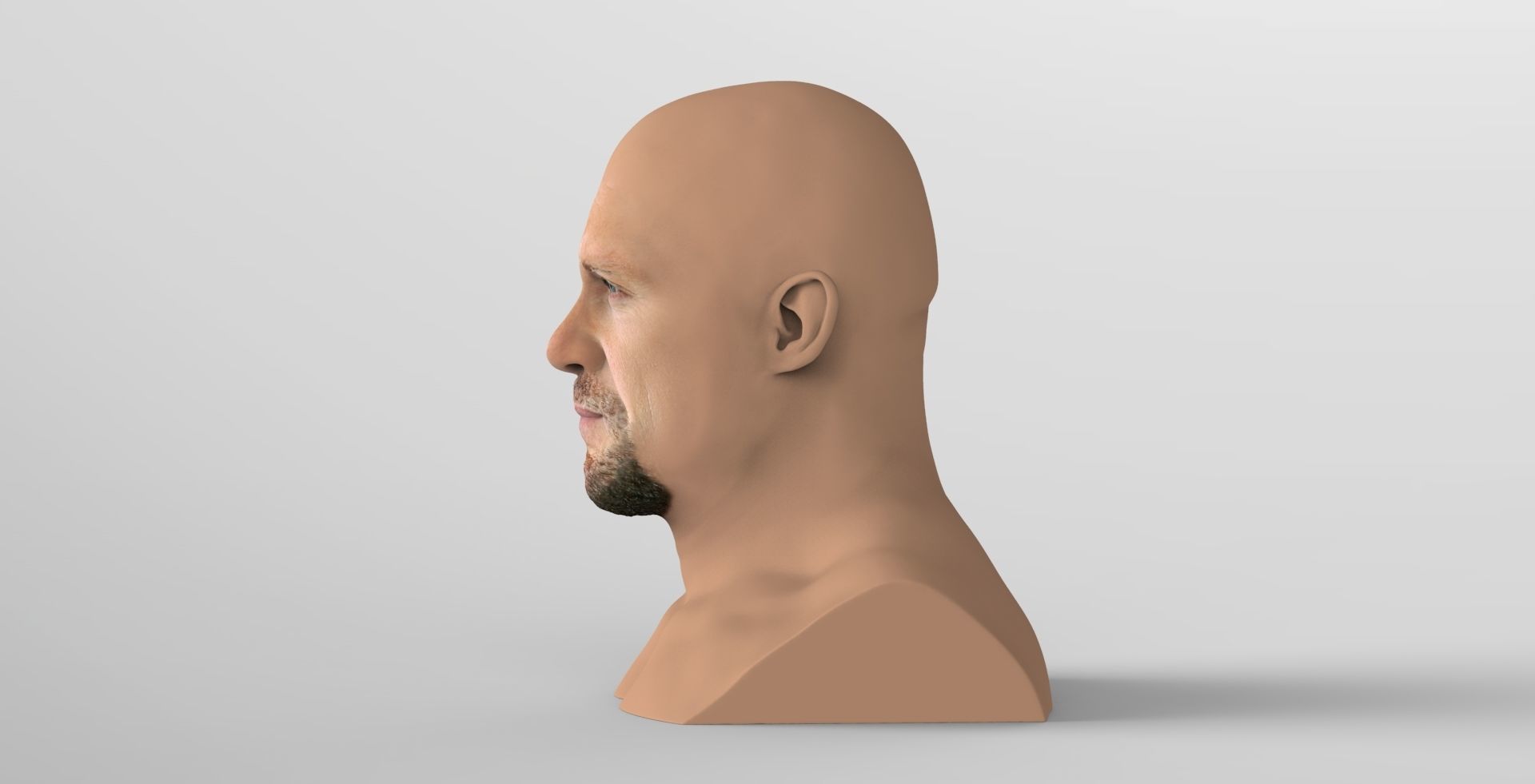 Stone Cold Steve Austin bust ready for full color 3D printing 3D print model_3