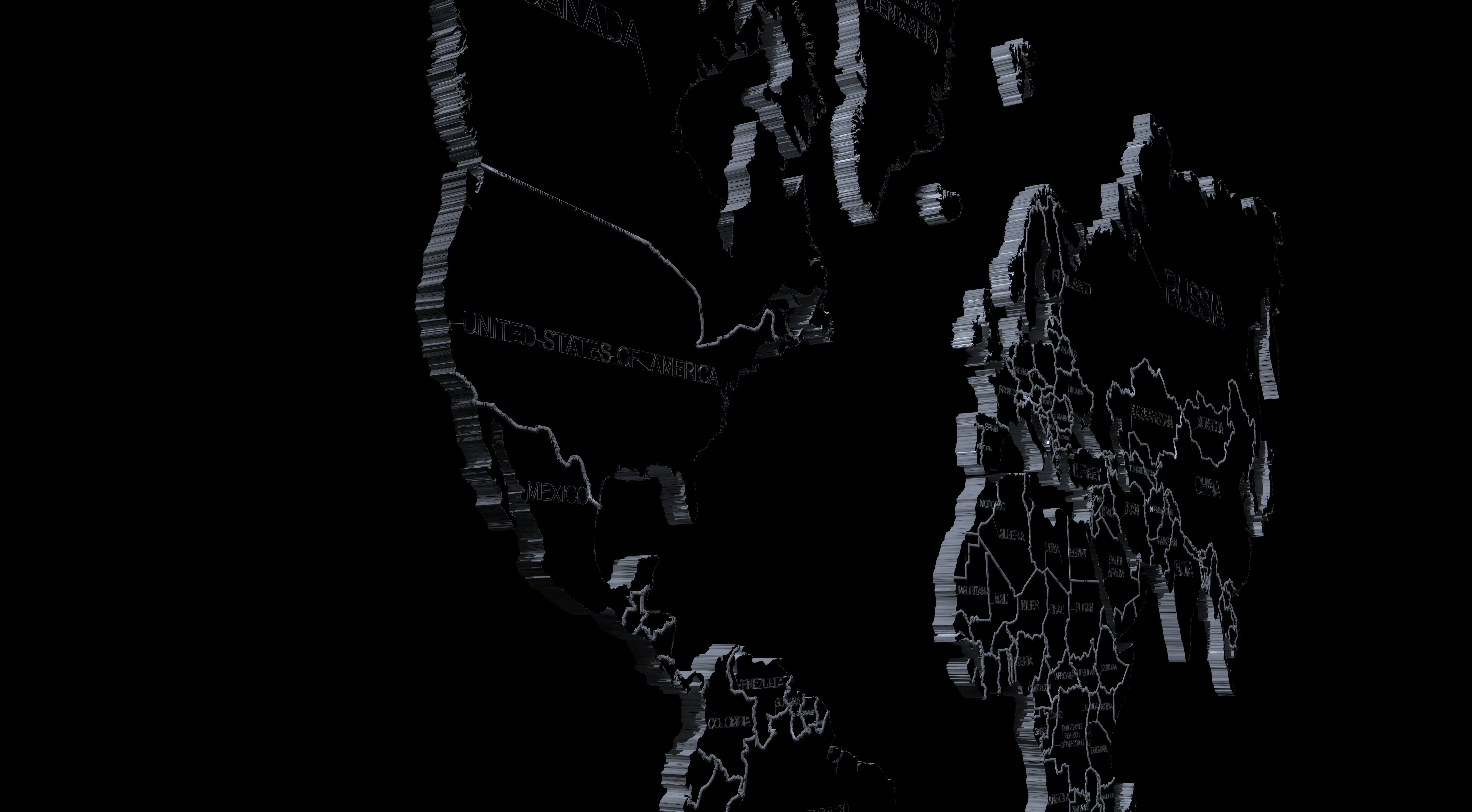 high resolution realistic wooden world map 3d model 3D model_5