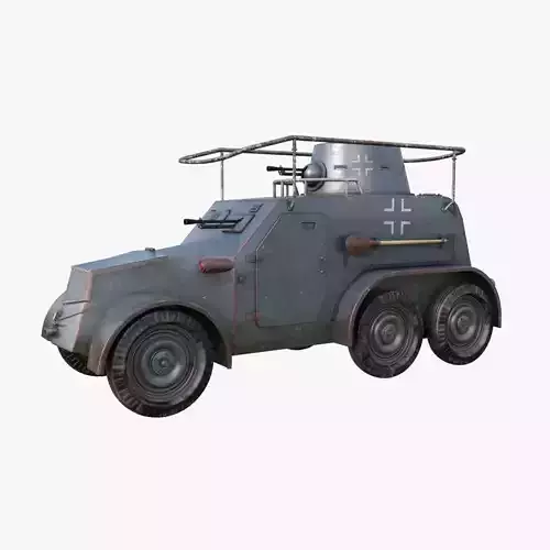 OA vz 30 Armoured Car German Mental Ray 3D model