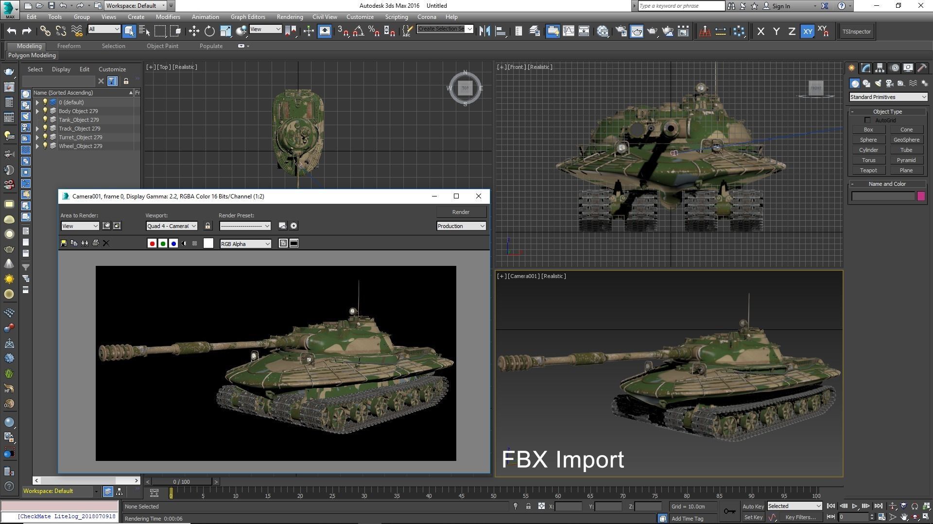 Tank Object 279 Vray 3D model_31