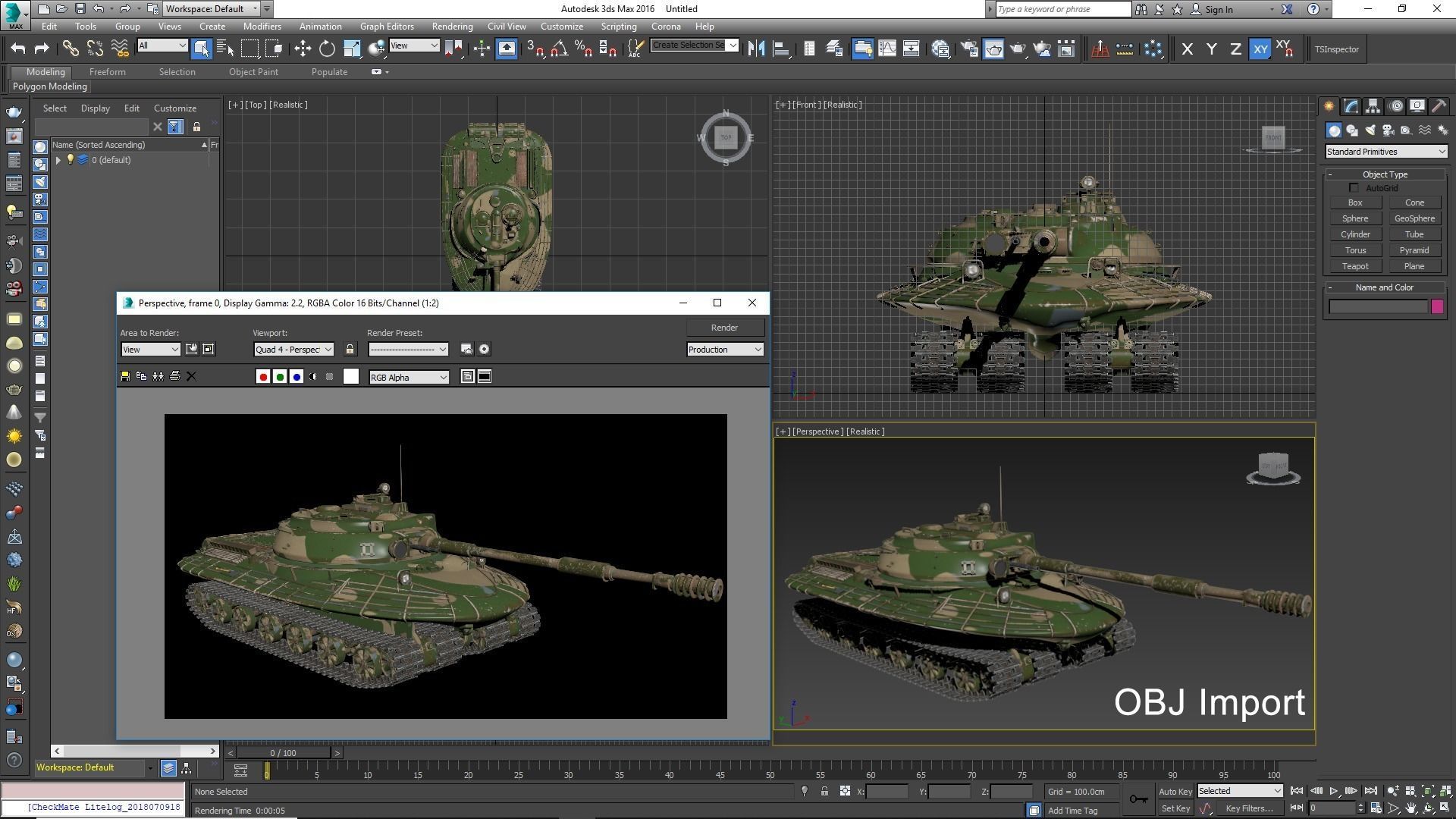 Tank Object 279 Vray 3D model_32