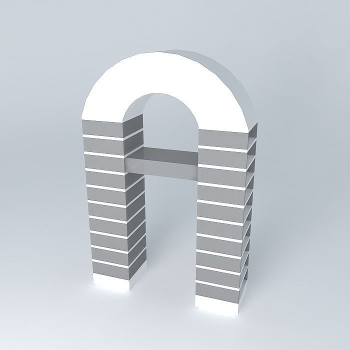 Magnet shape building Free 3D model_1