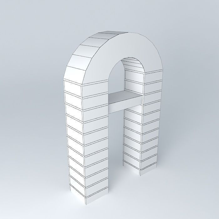 Magnet shape building Free 3D model_4
