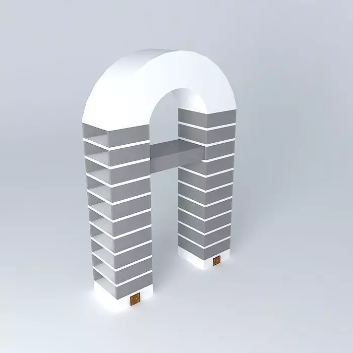 Magnet shape building Free 3D model_0