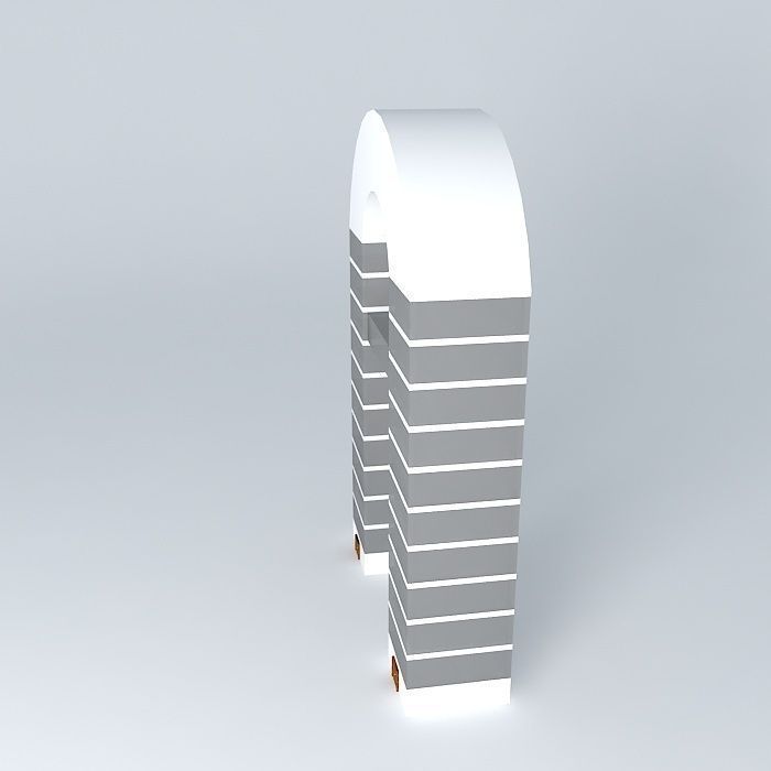 Magnet shape building Free 3D model_2