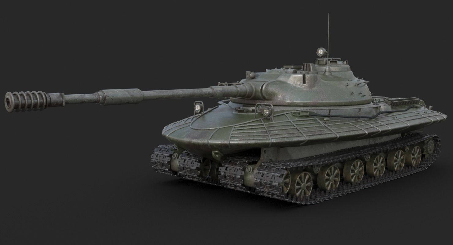 Tank Object 279 Green Vray 3D model_5