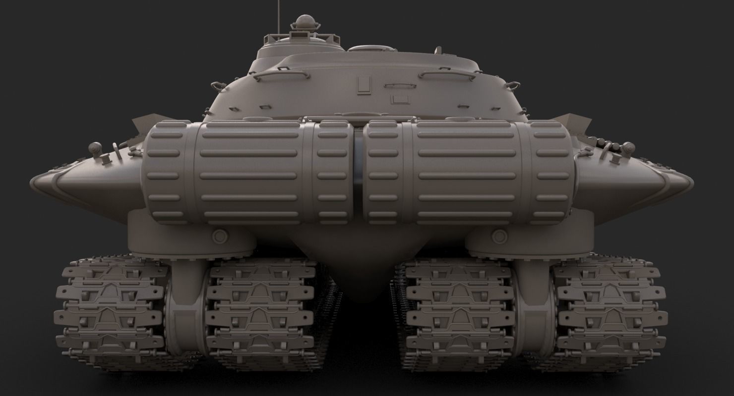 Tank Object 279 Green Vray 3D model_17