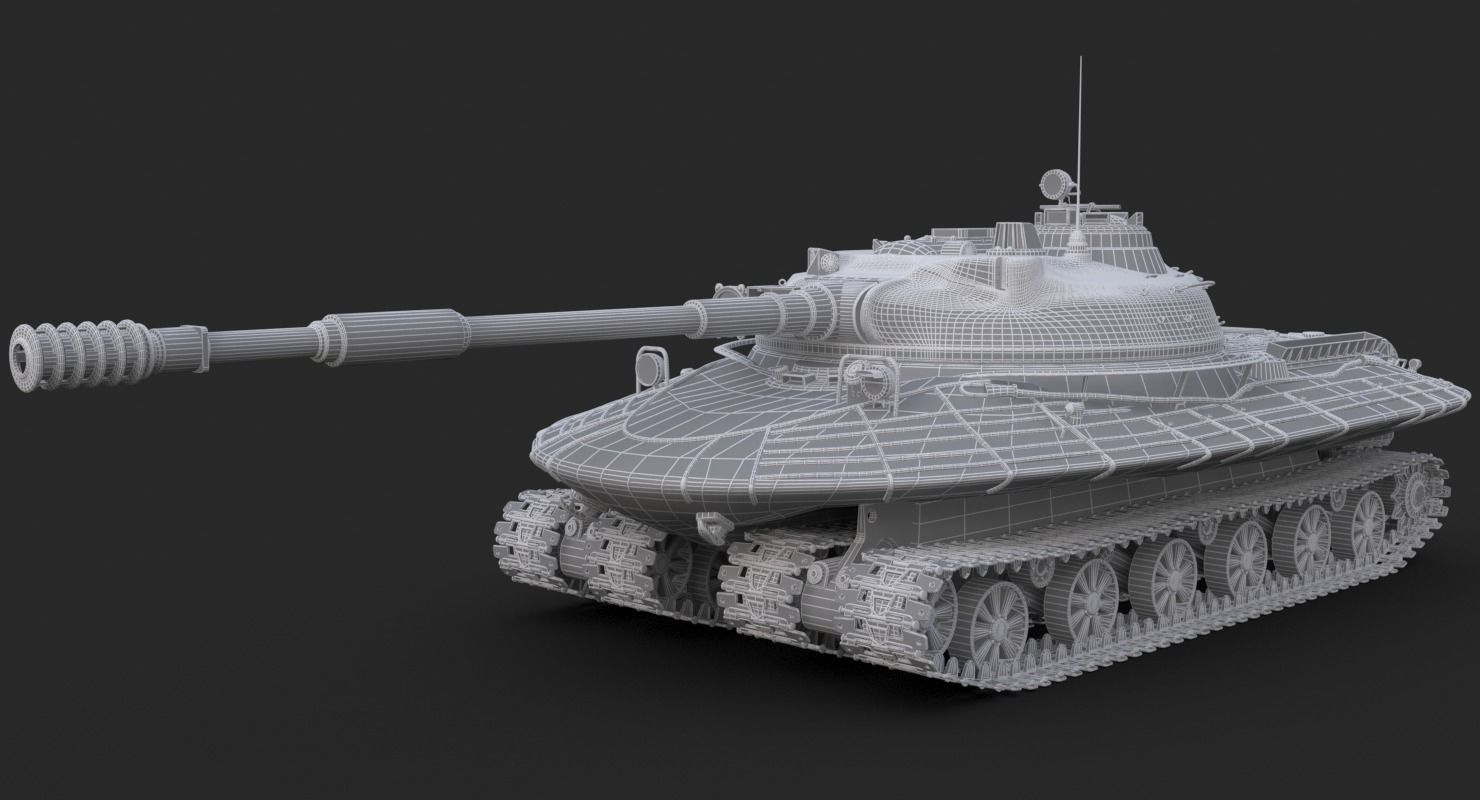 Tank Object 279 Green Vray 3D model_21