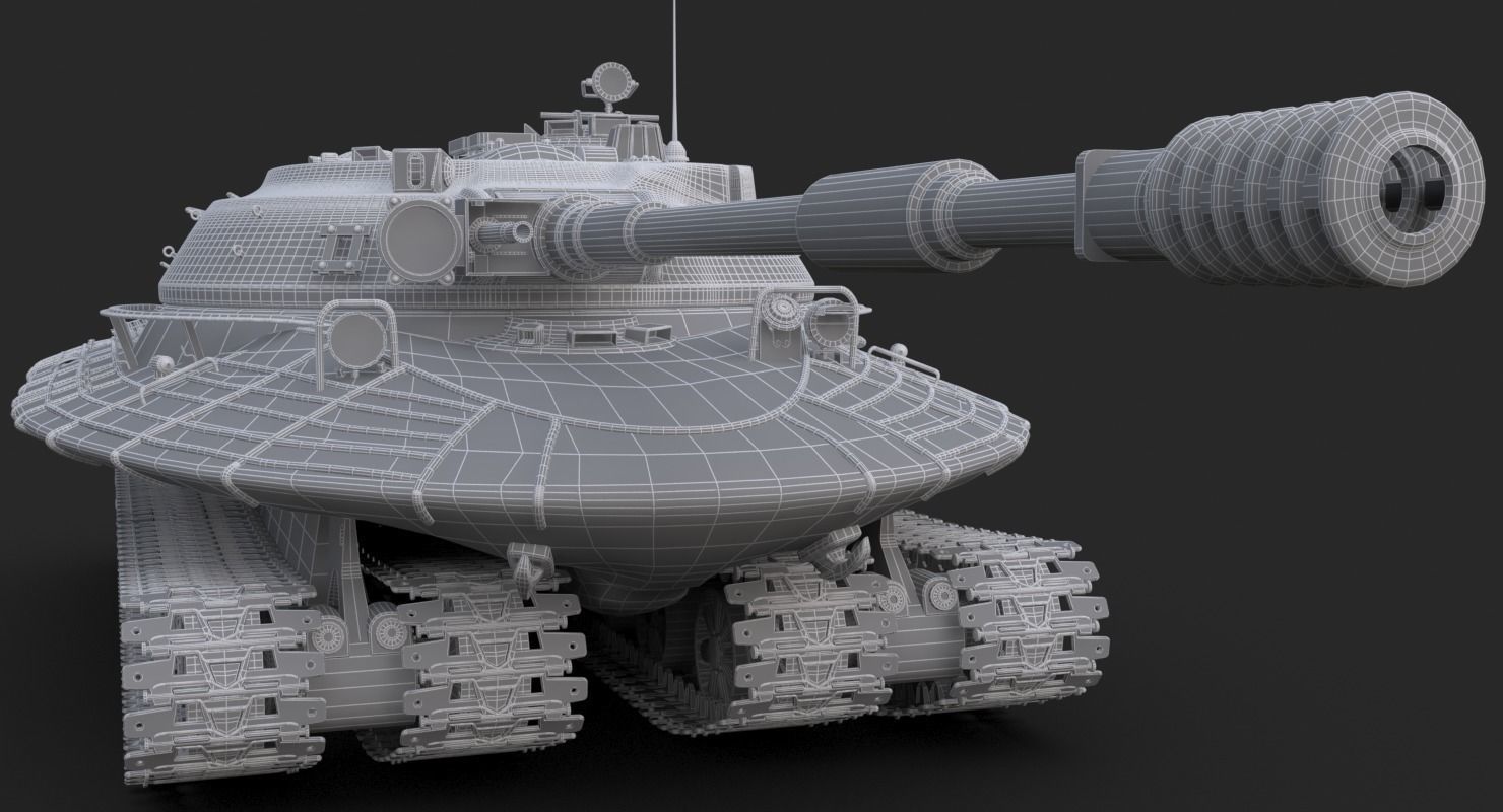 Tank Object 279 Green Vray 3D model_24