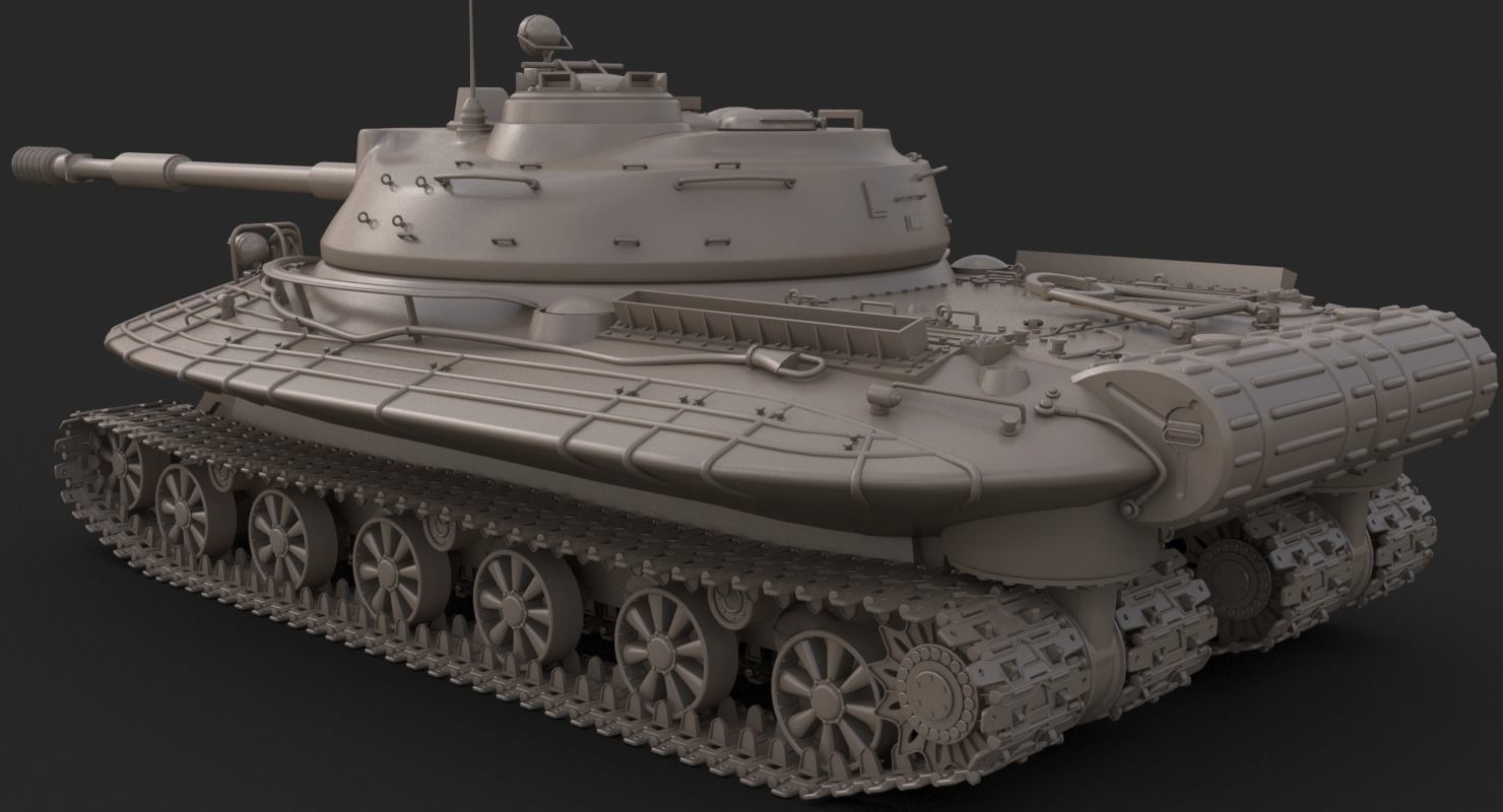 Tank Object 279 Green Vray 3D model_16