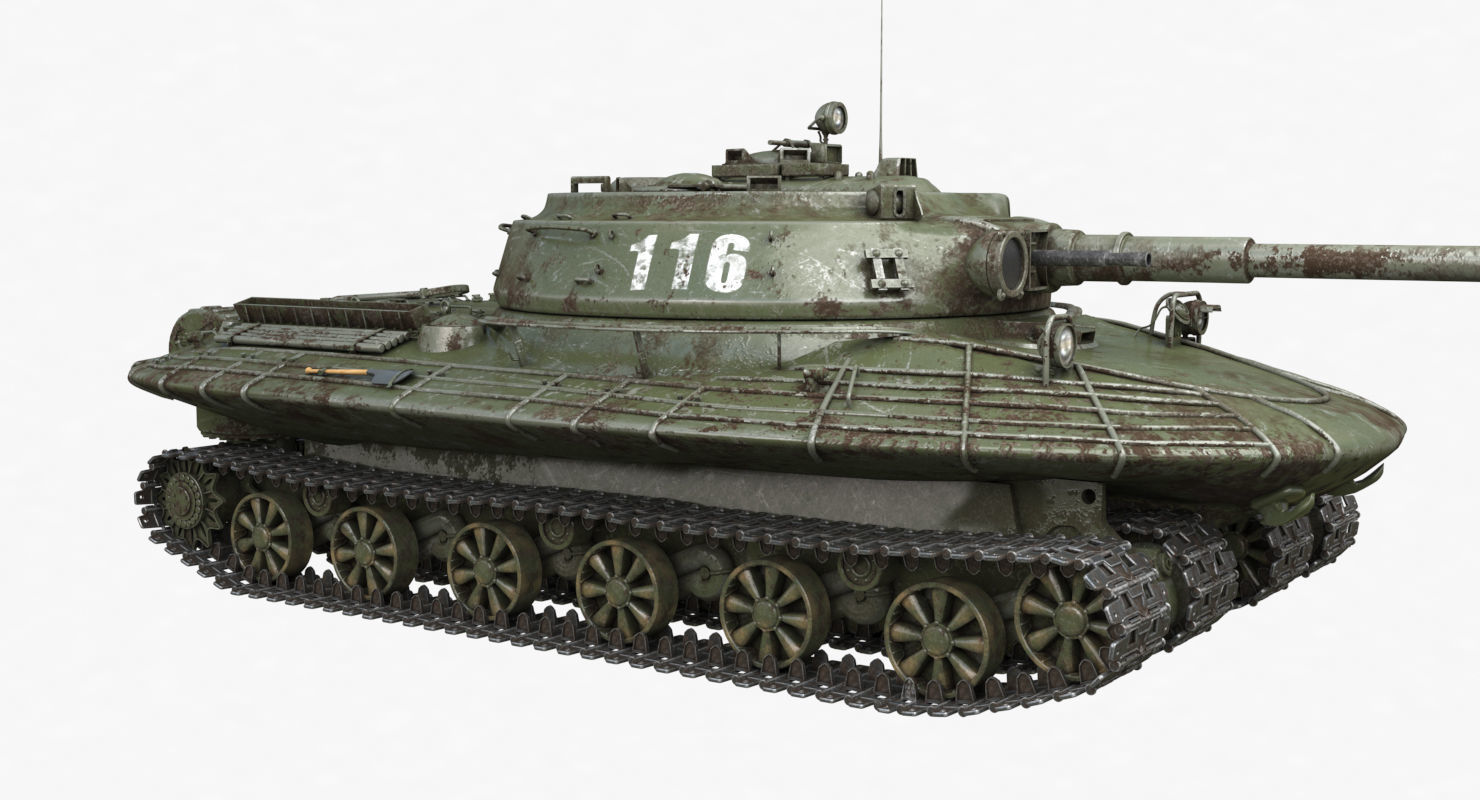 Tank Object 279 Green Vray 3D model_40