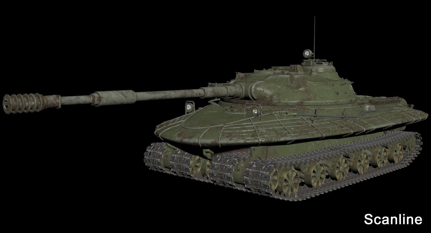 Tank Object 279 Green Vray 3D model_27