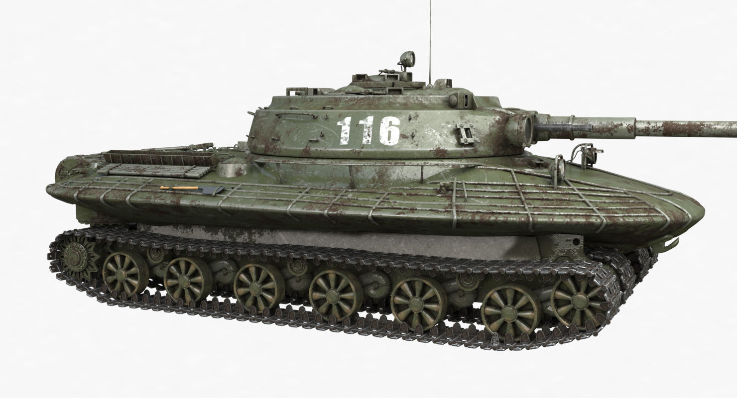 Tank Object 279 Green Vray 3D model_41