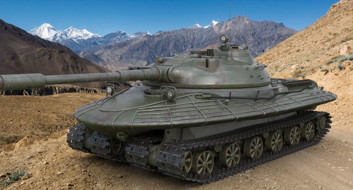 Tank Object 279 Green Vray 3D model_3