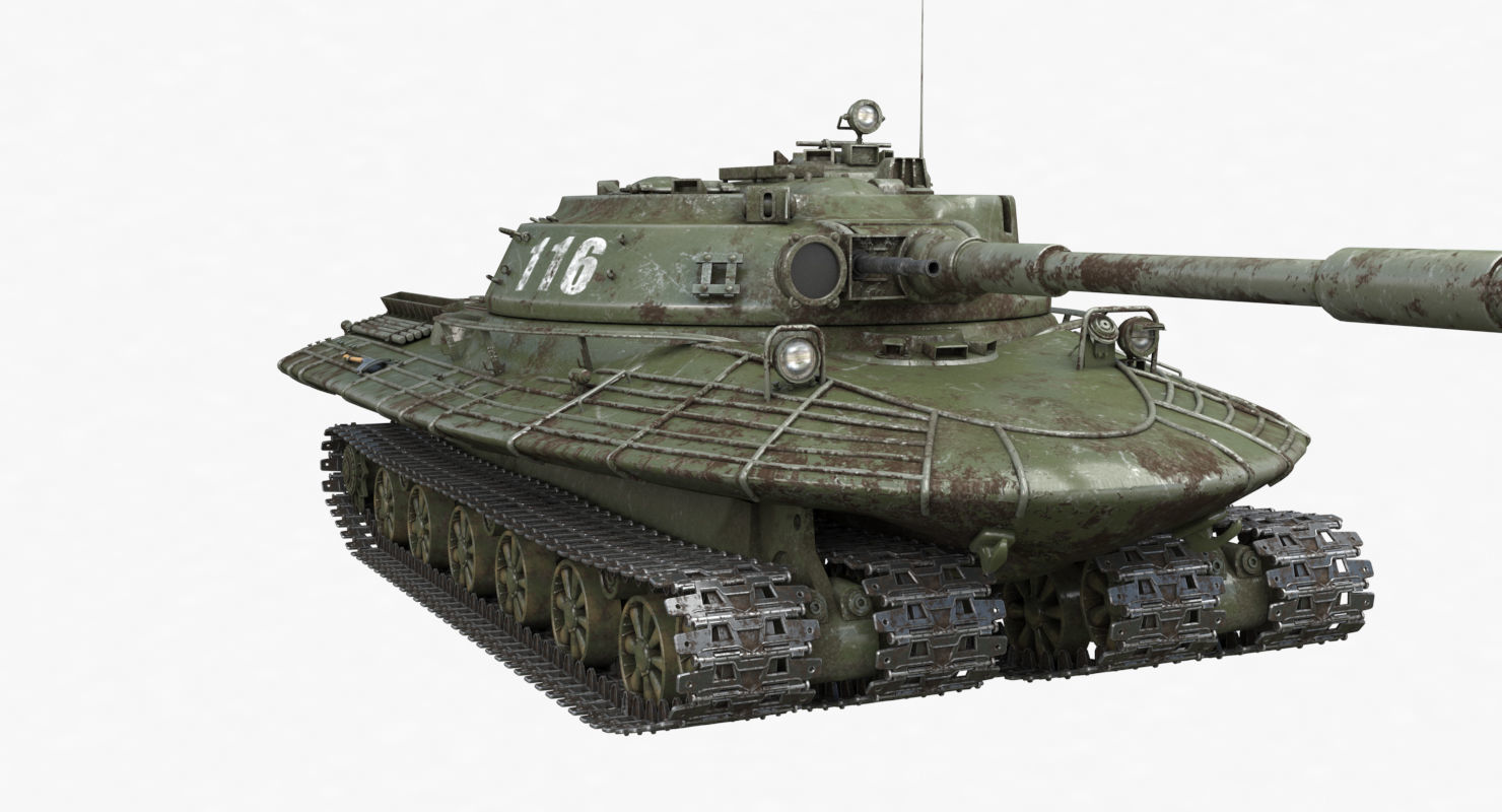Tank Object 279 Green Vray 3D model_37