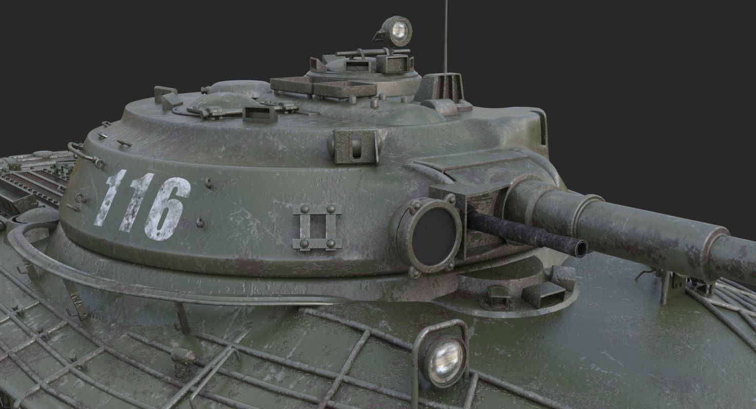 Tank Object 279 Green Vray 3D model_15