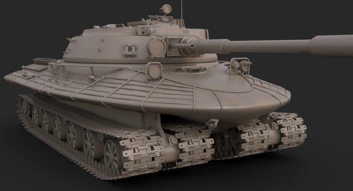 Tank Object 279 Green Vray 3D model_19