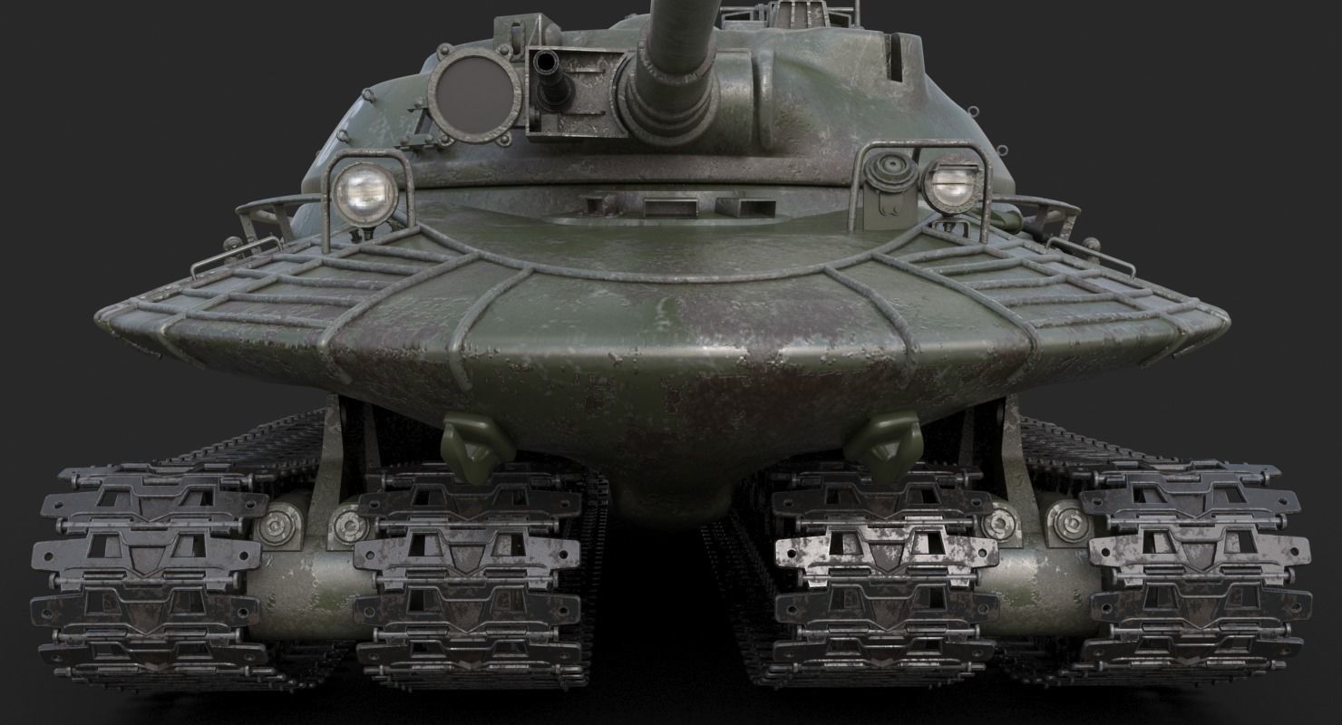 Tank Object 279 Green Vray 3D model_12