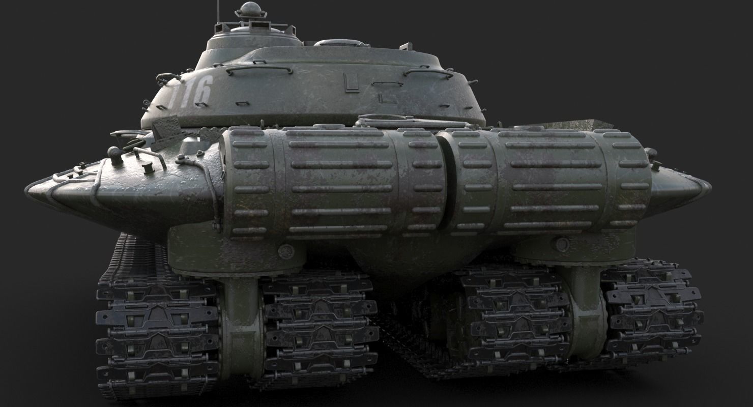 Tank Object 279 Green Vray 3D model_8