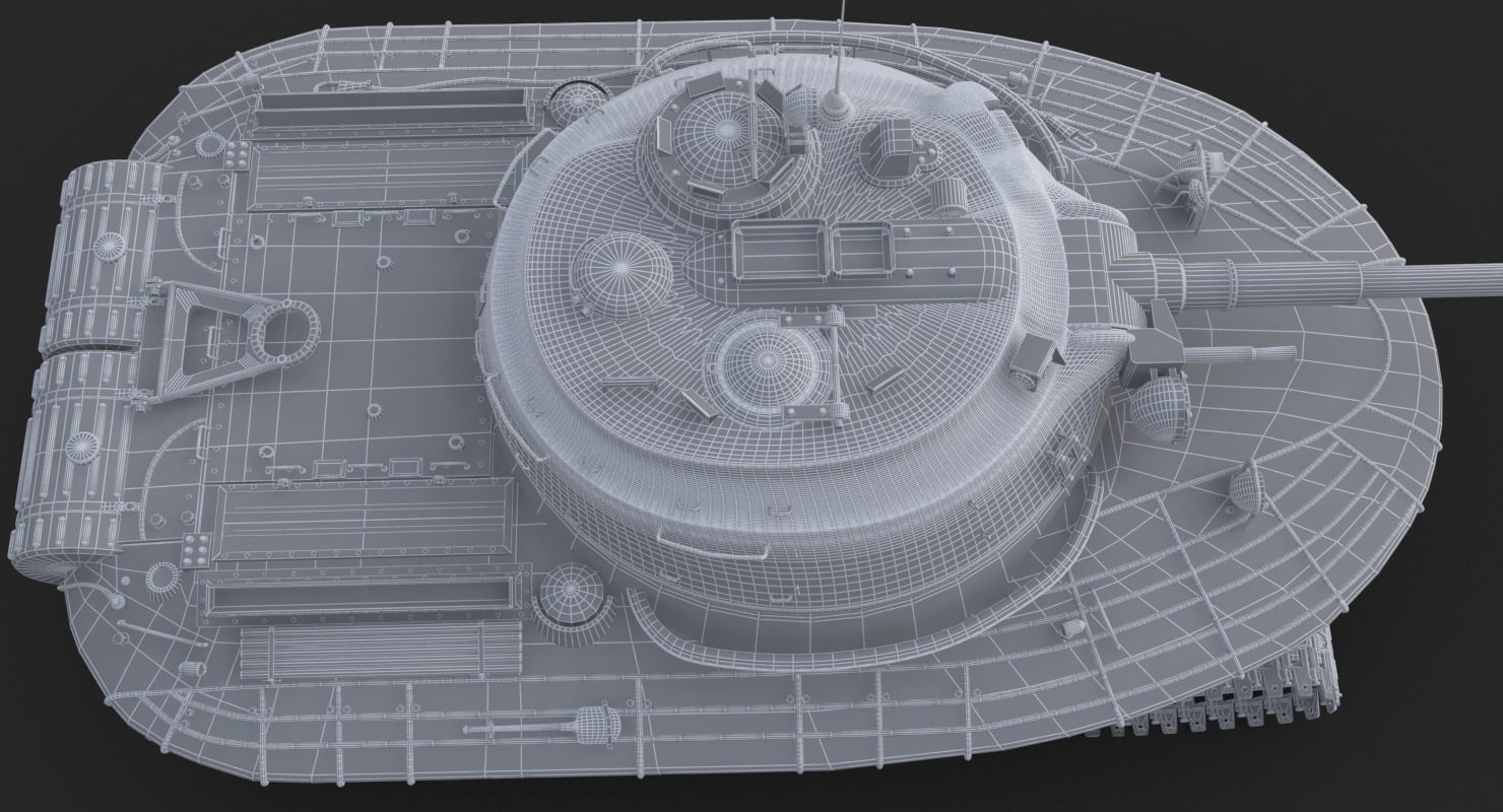 Tank Object 279 Green Vray 3D model_25
