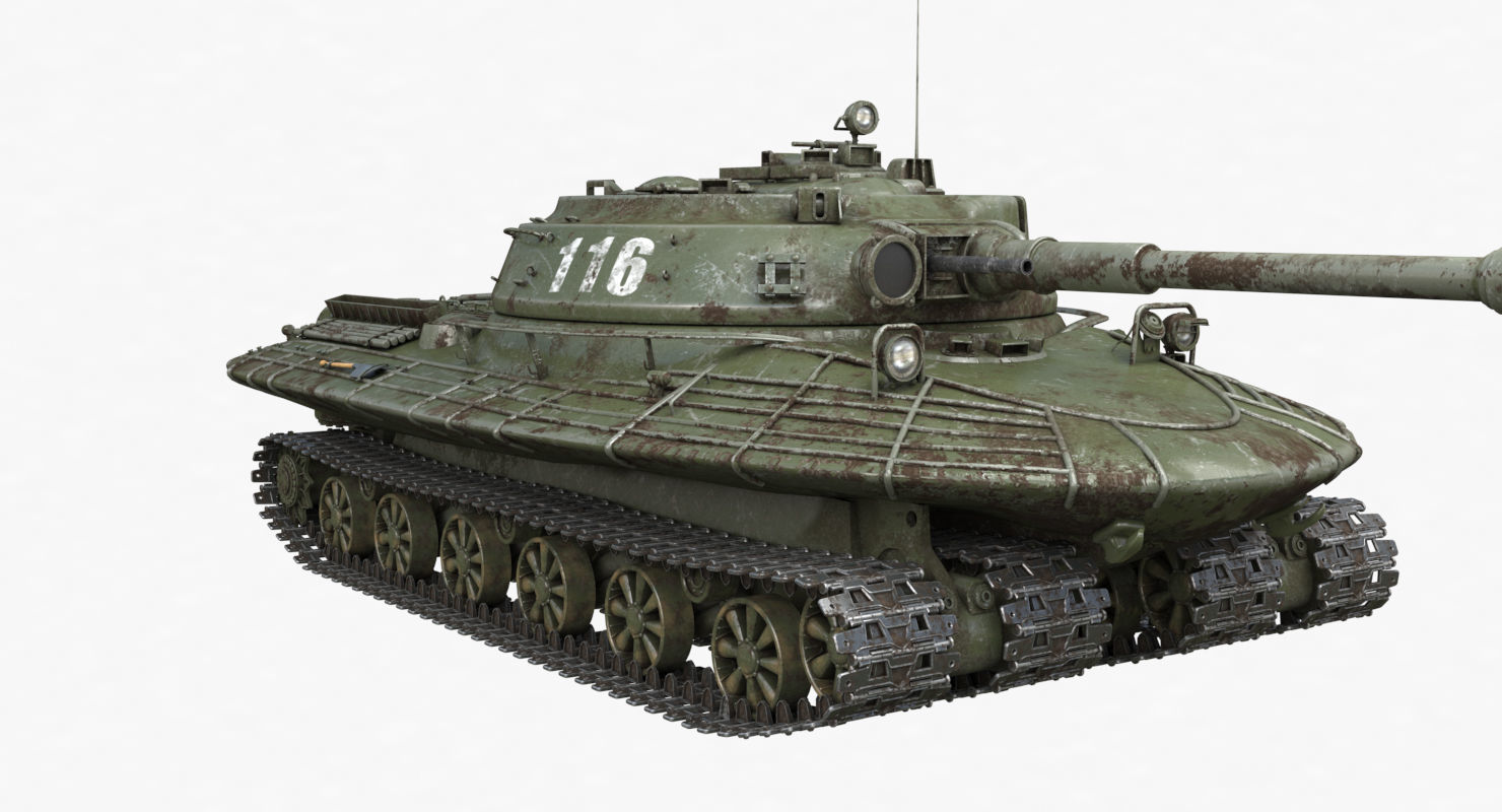 Tank Object 279 Green Vray 3D model_38
