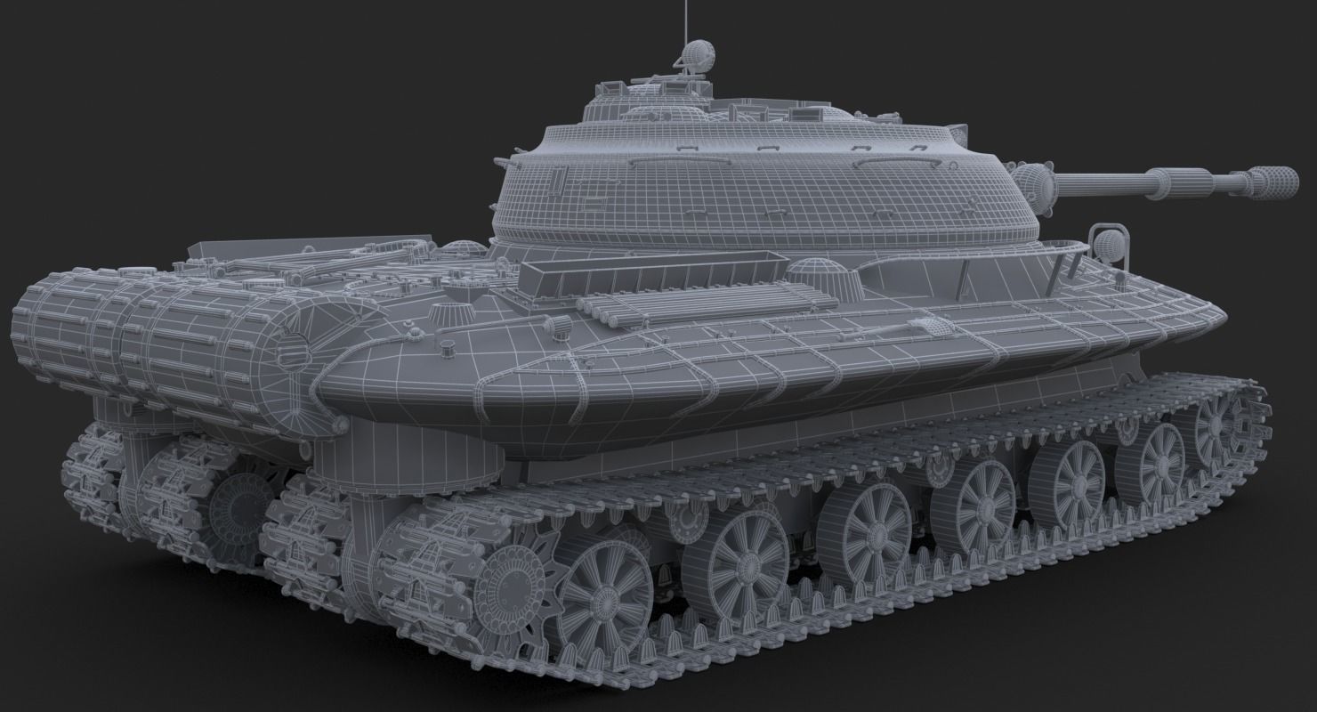 Tank Object 279 Green Vray 3D model_23