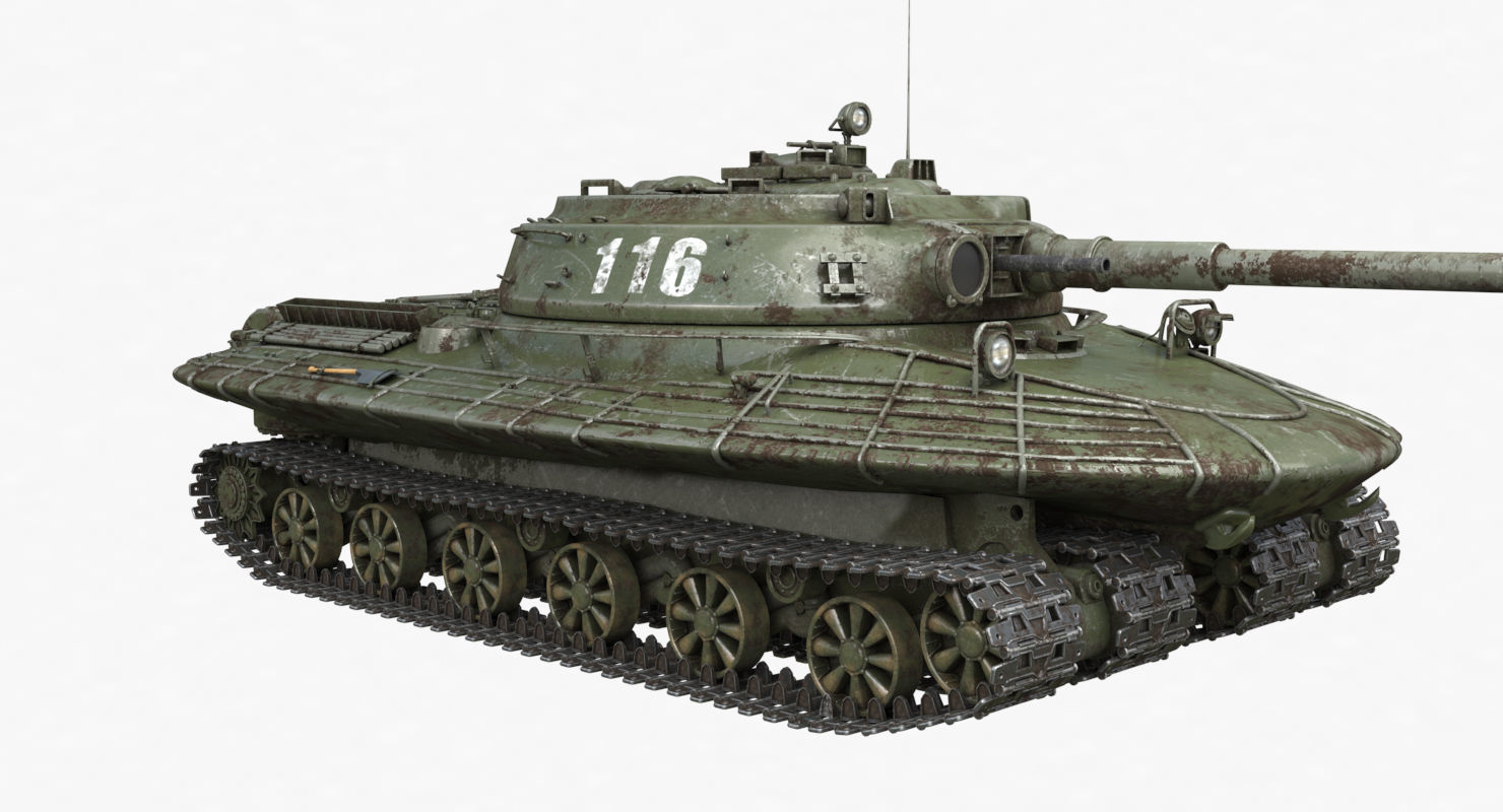 Tank Object 279 Green Vray 3D model_39