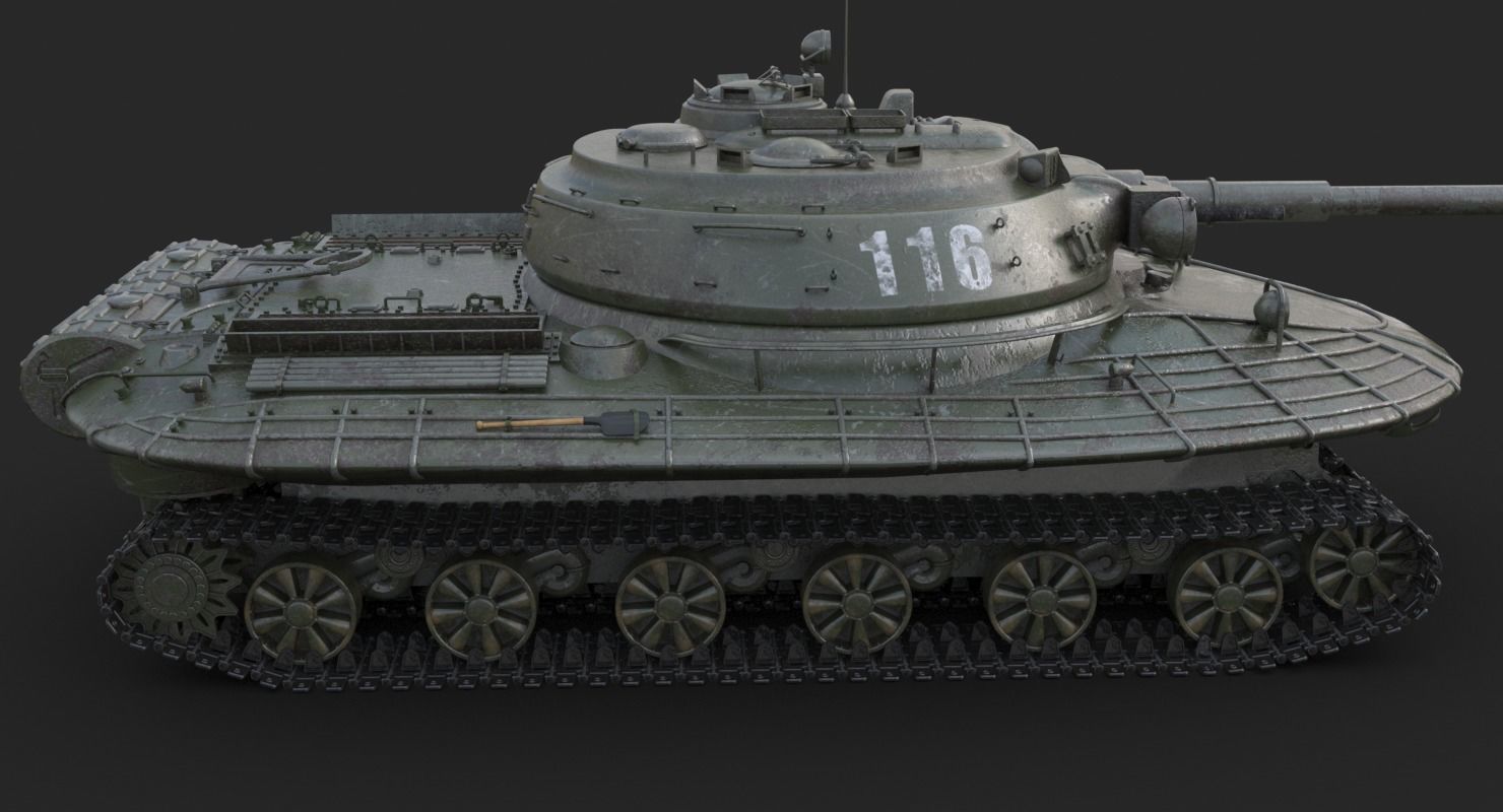 Tank Object 279 Green Vray 3D model_10
