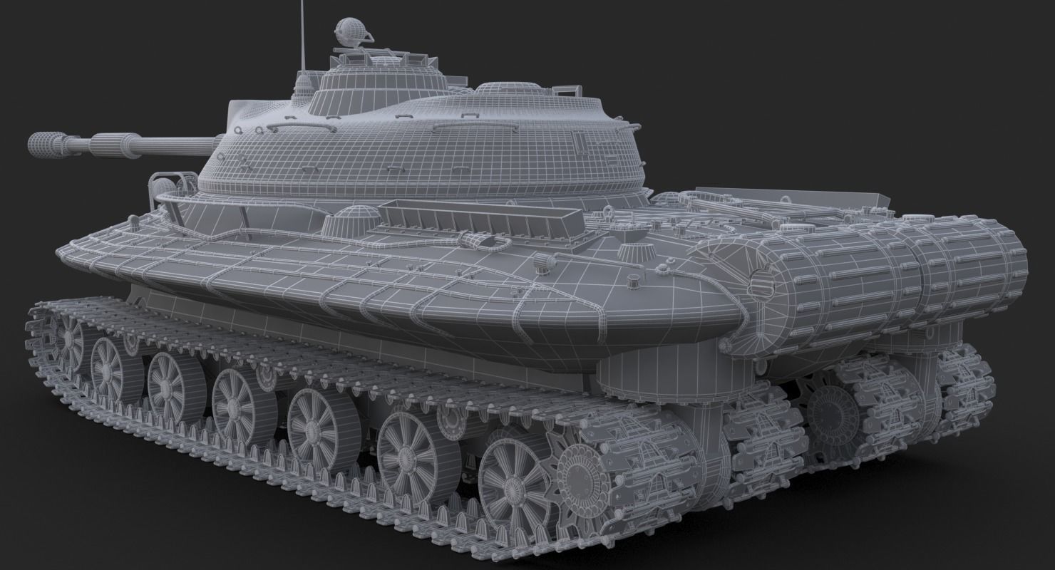 Tank Object 279 Green Mental Ray 3D model_22