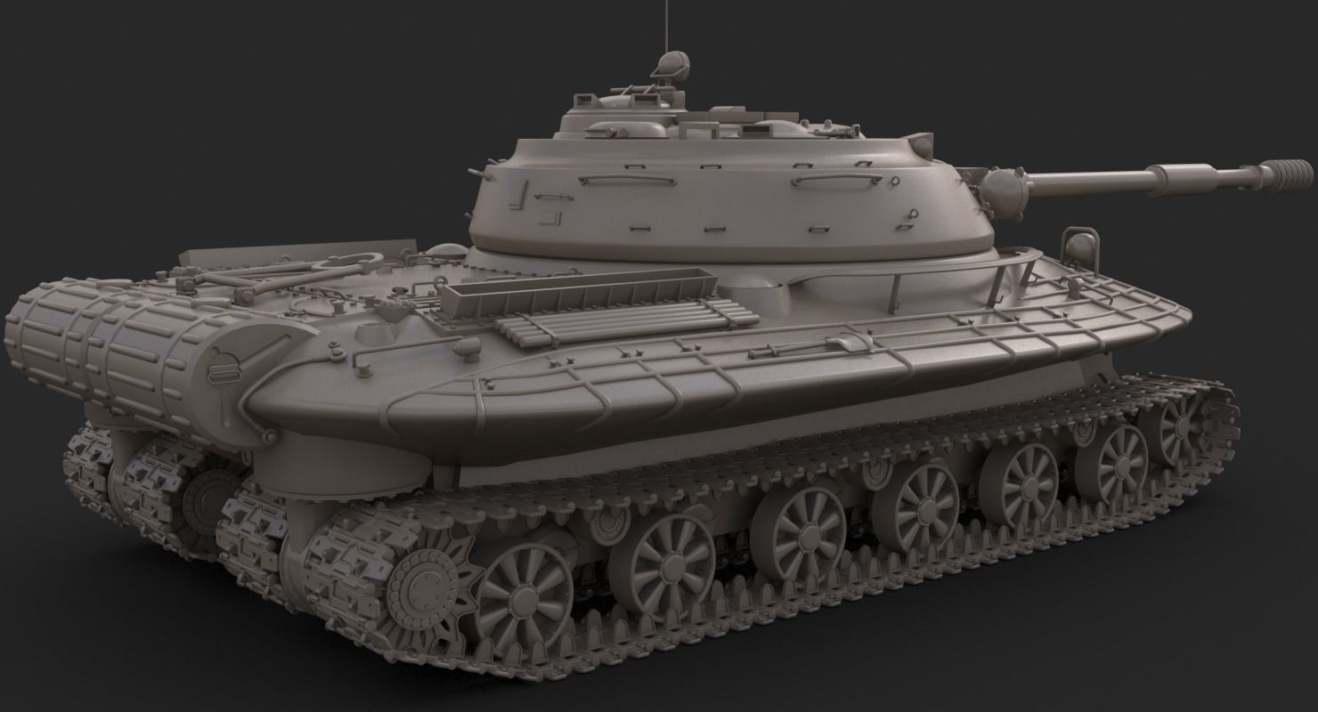 Tank Object 279 Green Mental Ray 3D model_18
