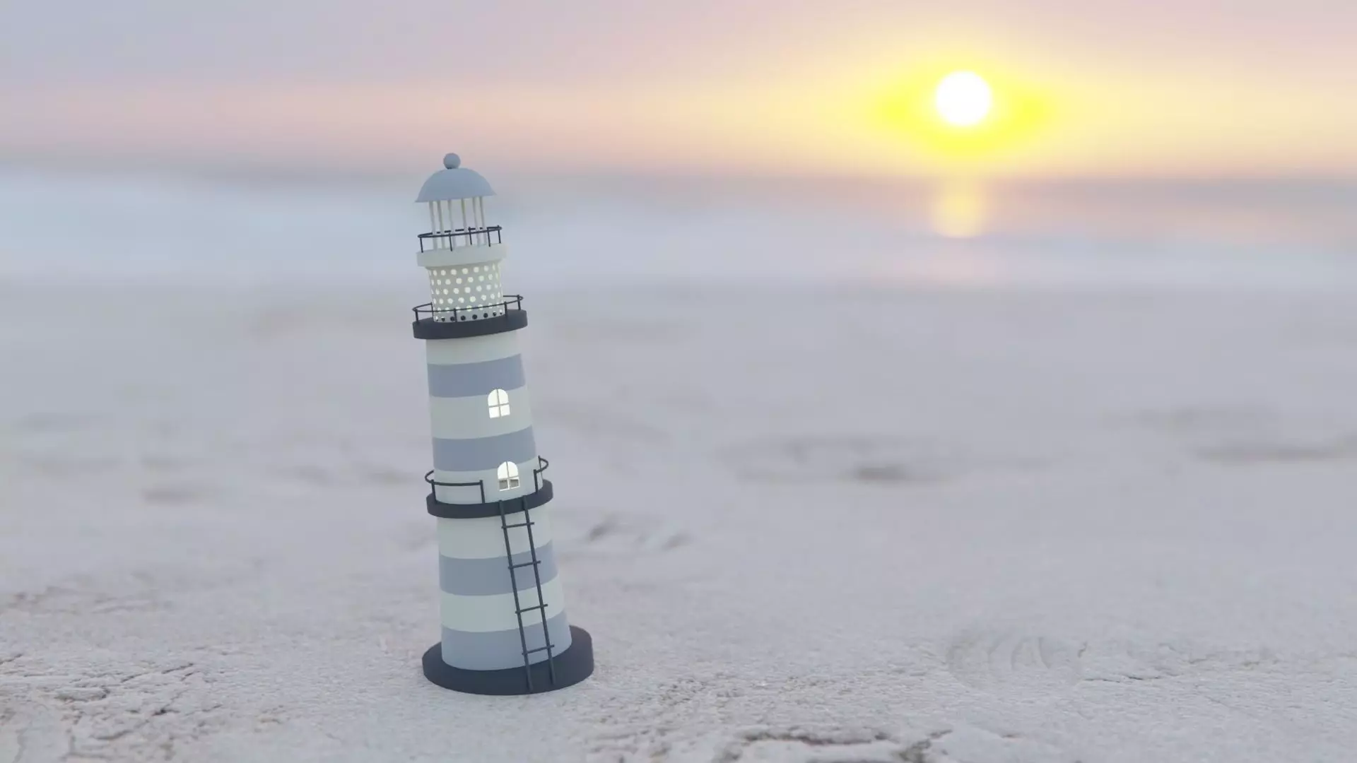 Low poly Toy Lighthouse Free low-poly 3D model