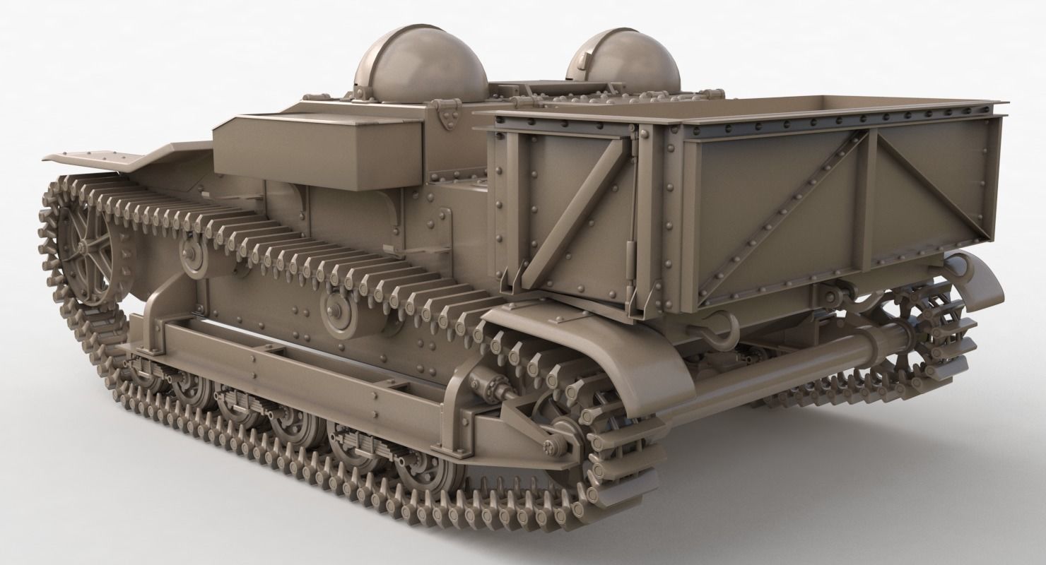 UE Tractor Clay VRay  3D model_7