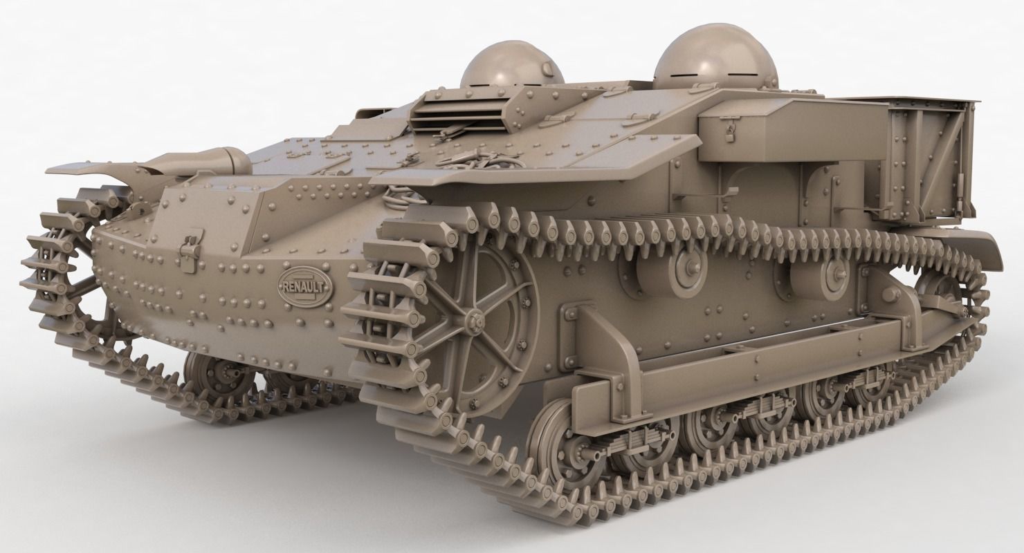 UE Tractor Clay VRay  3D model_5